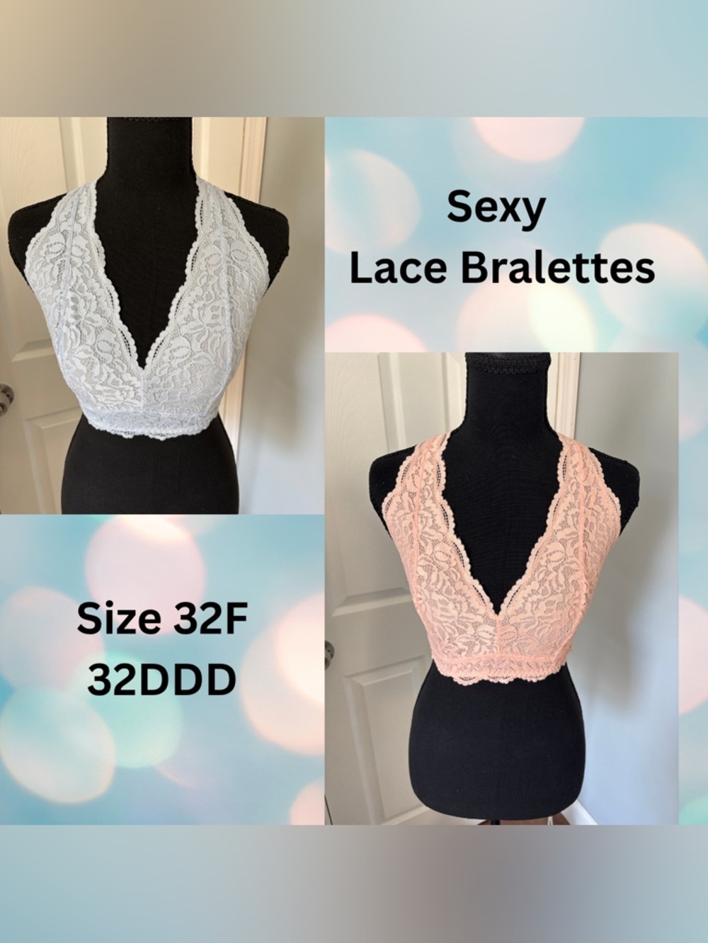 Sexy Lace Plunge Bralette Lingerie Size 32F
